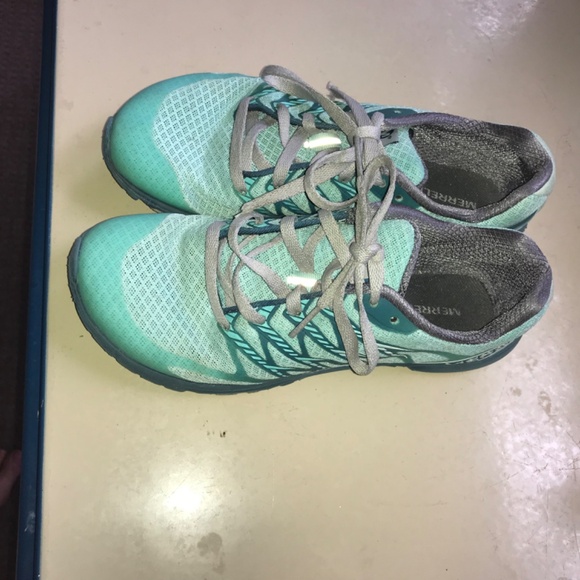 Merrell Bare Access trail running teal performance sneakers - Picture 10 of 15